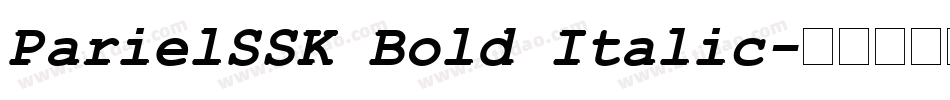 ParielSSK Bold Italic字体转换